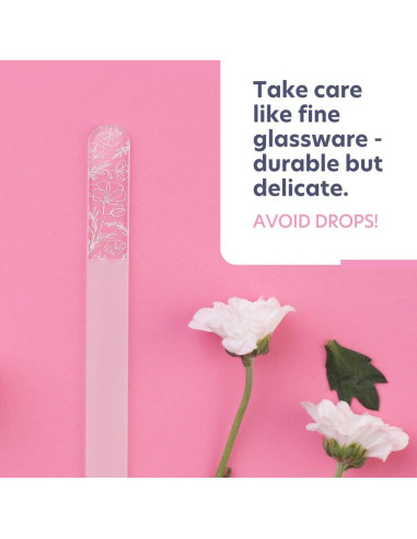 Lima de Uñas de Vidrio Checo Bona Fide Beauty Floral 16.3cm