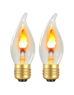 Bombillas de Llama Parpadeante Hompavo E26 3W Vidrio 2 Paquete
