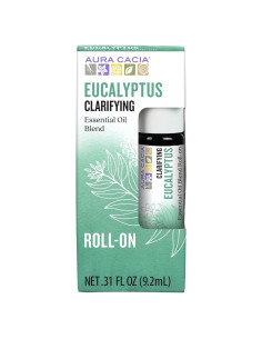 Aura Cacia Eucalipto Roll-On 9.2 ml - Aceite Esencial Puro
