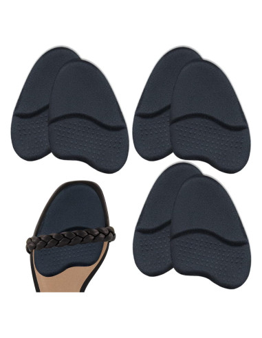 Almohadillas Metatarsales Beautulip para Mujeres - 3 Pares Negros