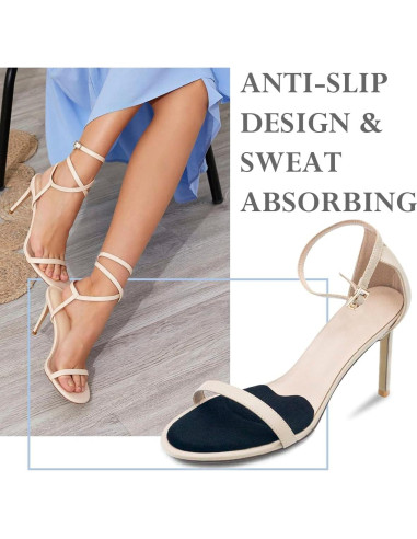 Almohadillas Metatarsales Beautulip para Mujeres - 3 Pares Negros