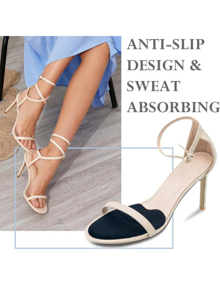 Almohadillas Metatarsales Beautulip para Mujeres - 3 Pares Negros