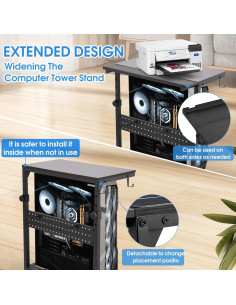 Soporte de Torre KEBE Ajustable en Altura para PC Negro 2