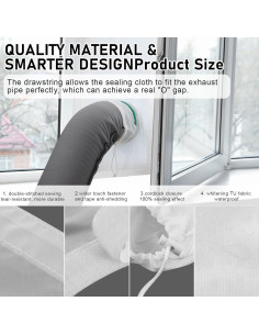 Kit de Ventilación para Ventana Sliner - Aislante para Manguera 149.86x53.34cm 2