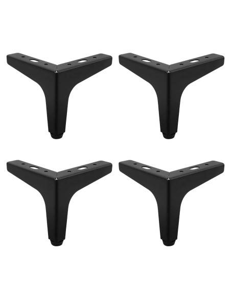 Patas Ajustables de Muebles Antrader 11.5 cm Metal Negro Mate