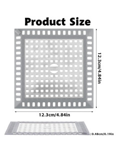 Captador de Cabello para Drenaje de Ducha Andibro 12.3cm Acero Inoxidable 2