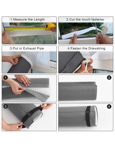 Kit de Ventilación para Ventana Sliner - Aislante para Manguera 149.86x53.34cm