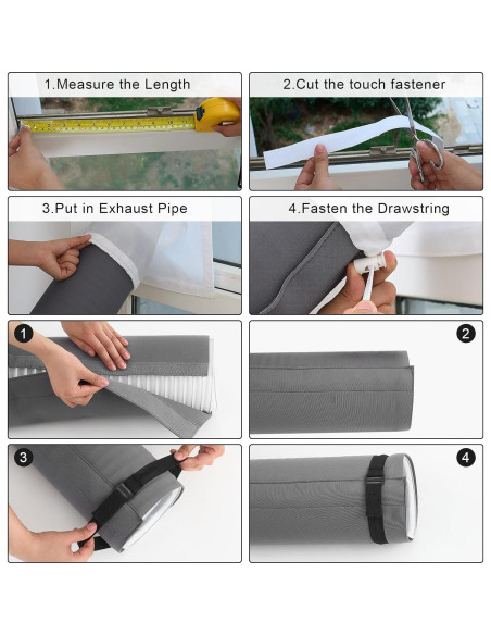 Kit de Ventilación para Ventana Sliner - Aislante para Manguera 149.86x53.34cm