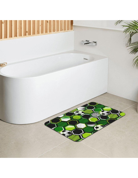 Alfombra de Baño Jbofyee Geometría de Fútbol 40x60 cm