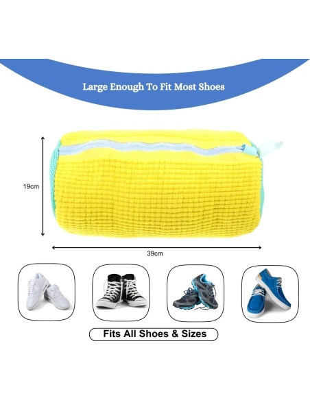 Bolsa de Lavado de Zapatos Genérico Amarillo 39x19 cm