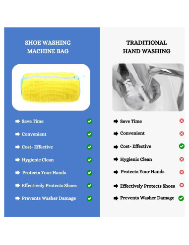 Bolsa de Lavado de Zapatos Genérico Amarillo 39x19 cm