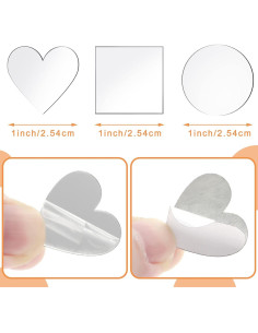 Jetec 150 Piezas Azulejos de Espejo Acrílico Mini 2.54 cm 2