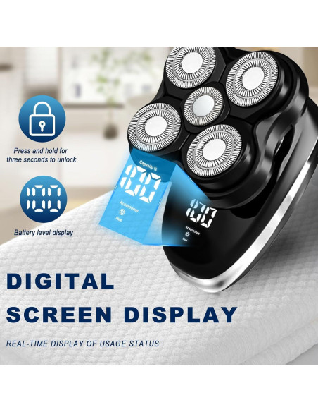 Afeitadora de Cabeza Eléctrica LQT 2025 Flotante 5D Impermeable