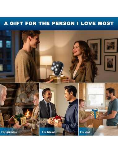 Afeitadora de Cabeza Eléctrica LQT 2025 Flotante 5D Impermeable