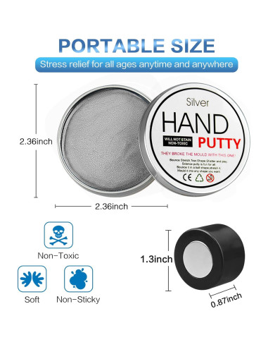 Paquete de 2 Putty Magnético Arfun - Juguete Antiestrés 249g