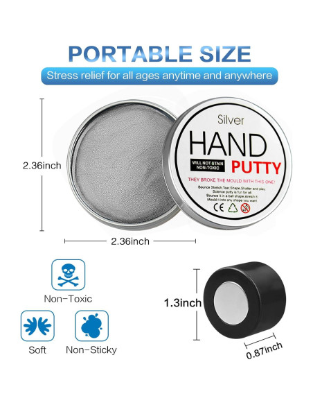 Paquete de 2 Putty Magnético Arfun - Juguete Antiestrés 249g