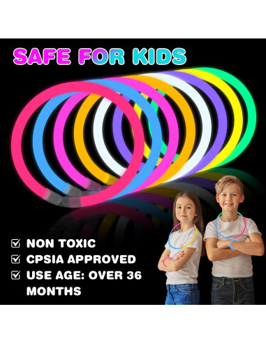 YixangDD 86 Palos Brillantes 20 cm + 86 Conectores Fiesta