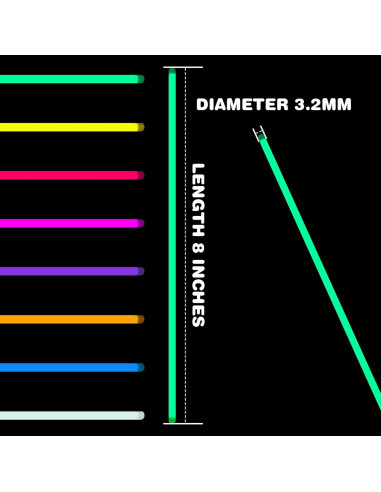 YixangDD 86 Palos Brillantes 20 cm + 86 Conectores Fiesta