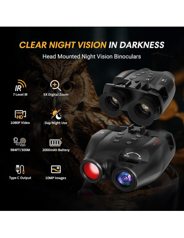 Gafas de Visión Nocturna GTMEDIA N4 Infrarrojas 300m