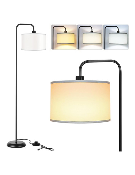 Lámpara de Pie LED Negra PARTPHONER 3 Temperaturas 9W