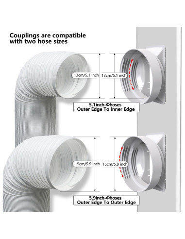 Kit de Ventilación para Aire Acondicionado Portátil Gulrear 66-157cm