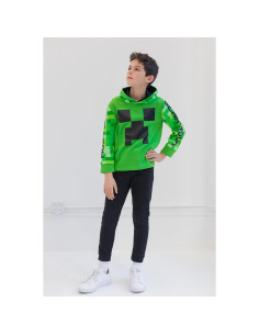 Conjunto Sudadera con Capucha y Pantalones Minecraft Creeper Niños 2