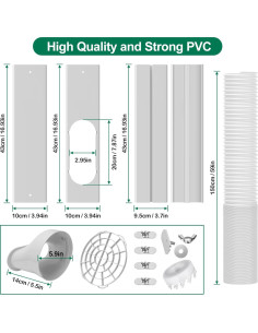 Kit de Ventana para Aire Acondicionado Portátil Haikung 15 cm 2