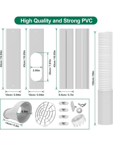 Kit de Ventana para Aire Acondicionado Portátil Haikung 15 cm