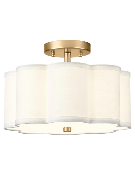 Luz de Techo Semi Flush Dorada Audickic 3-Luz 31.75 cm