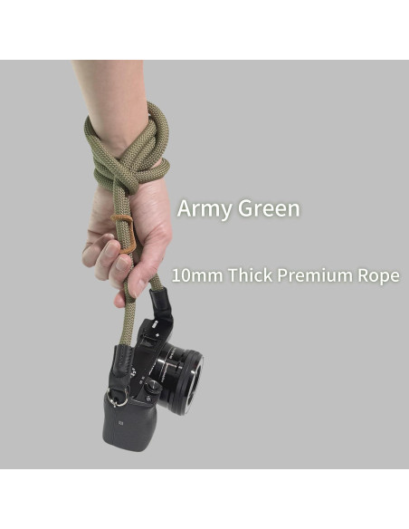 Correa de cámara cruzada 127cm Verde militar - Lanyard 10mm