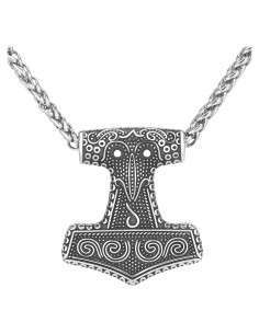 Collar Martillo Vikingo Mjolnir Acero Inoxidable 60 cm