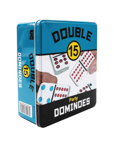 Juego de Dominó Doble 15 University Games - 132 Fichas Coloridas