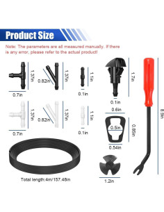 Kit de Boquillas de Lavaparabrisas ZIMISI 52 en 1 con Manguera 400 cm 2
