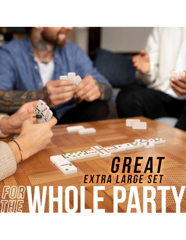 Juego de Dominó Doble 15 University Games - 132 Fichas Coloridas