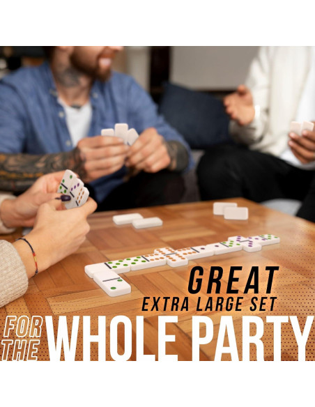 Juego de Dominó Doble 15 University Games - 132 Fichas Coloridas