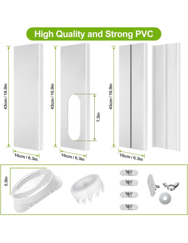 Kit de Ventilación para Ventana de Aire Acondicionado Haikun 43-152cm