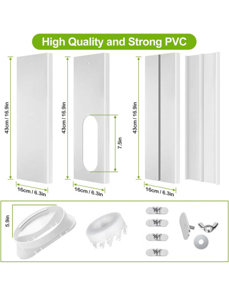 Kit de Ventilación para Ventana de Aire Acondicionado Haikun 43-152cm