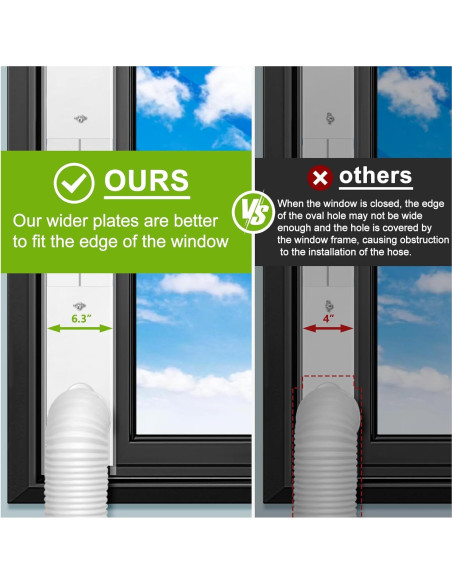 Kit de Ventilación para Ventana de Aire Acondicionado Haikun 43-152cm