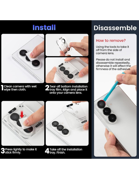 Protector de Lente Tensea para Samsung Galaxy Z Fold 7 9H