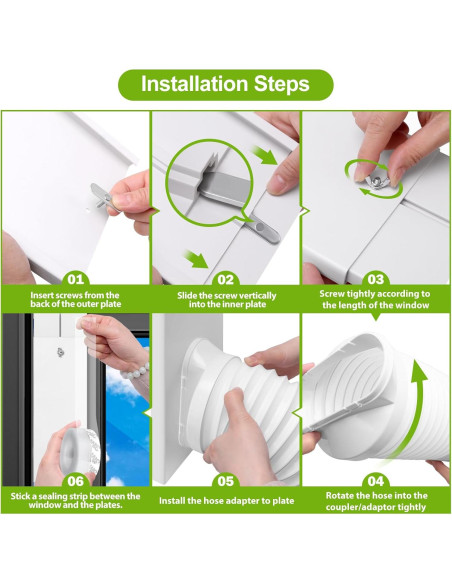 Kit de Ventilación para Ventana de Aire Acondicionado Haikun 43-152cm