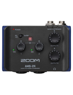 Interfaz de Audio USB Zoom AMS-24, 2 Entradas, 4 Salidas, Loopback