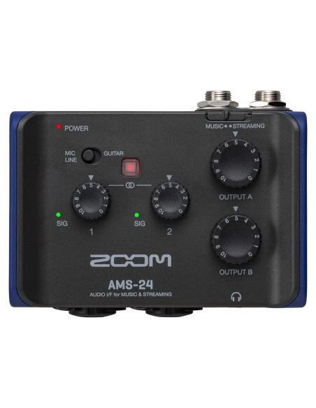 Interfaz de Audio USB Zoom AMS-24, 2 Entradas, 4 Salidas, Loopback