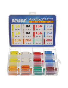 Juego de Fusibles Torpedo BOJACK 120pcs 5A-40A para Autos Clásicos
