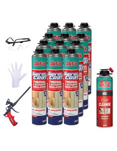 Kit de Aislamiento en Spray Akfix Thermcoat 12 Latas 240 m