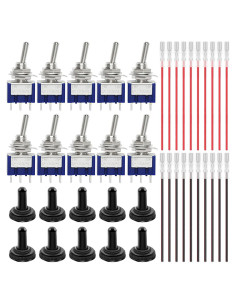 DAOKI Mini Interruptor Basculante SPDT 10PCS 2 Posiciones