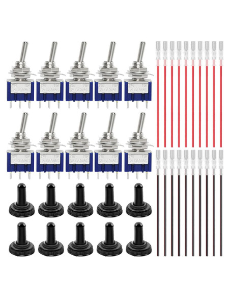 DAOKI Mini Interruptor Basculante SPDT 10PCS 2 Posiciones