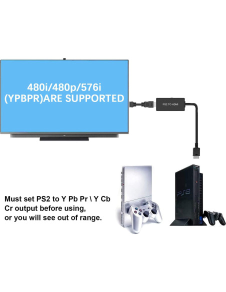 Convertidor HDMI para PS2 y PS3 Azda - Mejora calidad HD