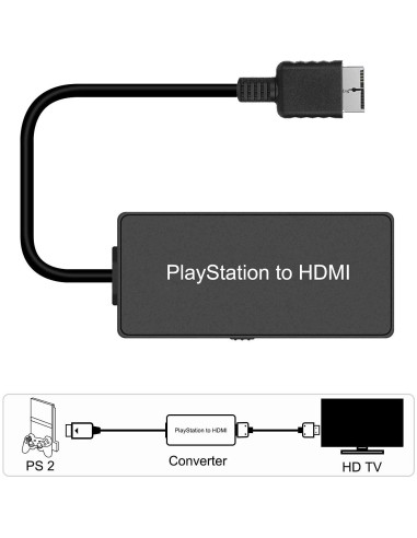 Convertidor HDMI para PS2 y PS3 Azda - Mejora calidad HD