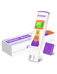 Medidor Digital de Agua TDS UIUZMAR 3 en 1 con Pantalla LCD