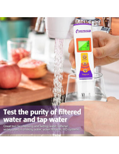 Medidor Digital de Agua TDS UIUZMAR 3 en 1 con Pantalla LCD 2